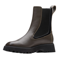 Clarks 其乐 潮思系列女鞋冬季经典复古英伦风粗跟方头切尔西靴中筒短靴 绿色 261747104 36