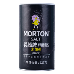 MODUN 未加碘精制盐 737g 罐装
