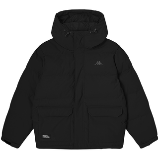 Kappa 潮流学院风羽绒服中长款羽绒服连帽工装冬季防寒保暖外套