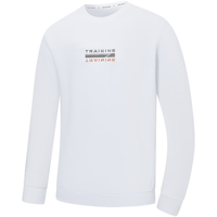 特步卫衣圆领男秋季长袖休闲运动上衣976329920128 珍珠白 S