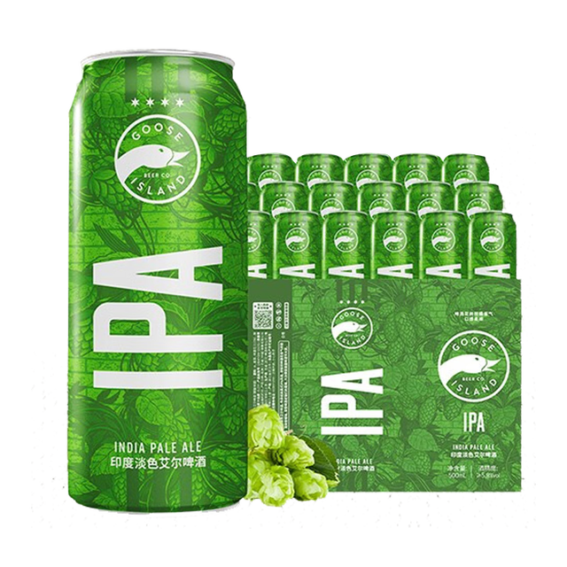 今日必买：GOOSE ISLAND 鹅岛 经典IPA啤酒 500ml*18听