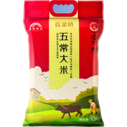 百梁桥 超凡五常大米20斤 东北大米10kg 当季新米 25年新米 热门商品 家庭20斤