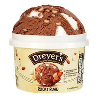 德雷尔（DREYER'S）石板街烤杏仁巧克力高端冰淇淋750ml超大桶装 雀巢雪糕家庭装 石板街杏仁巧克力 750ml桶装