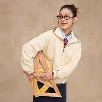 Champion 女士半拉链海军领卫衣 U5CSWSW054