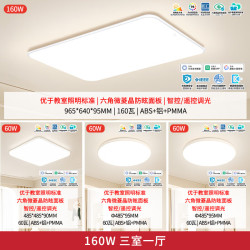 雷士 NVC 全光谱护眼未来光吸顶灯小白灯Pro 160瓦智能三室一厅