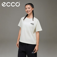 爱步（ECCO）ECCO×白山联名胶囊系列 25新简约户外短袖T恤EW251T005 白色EW251T005FWH M