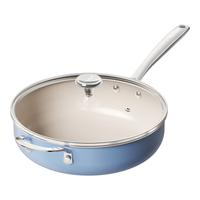 红厨陶瓷不粘锅炒锅家用炒菜锅煎锅加深平底锅不沾陶瓷锅电磁炉 【0特氟龙】