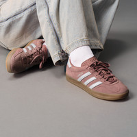 adidas 阿迪达斯 GAZELLE INDOOR 粉色草莓熊德训复古百搭轻便休闲运动板鞋T头鞋 IF1809粉色