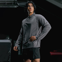 MUSCLE DOG肌肉狗 速干运动长袖男秋季凉感透气户外跑步训练服上衣 深灰 3XL