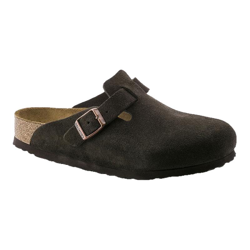 BIRKENSTOCK勃肯德国男女款牛皮绒面革软底Boston包头拖鞋