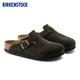 BIRKENSTOCK勃肯德国男女款牛皮绒面革软底Boston包头拖鞋
