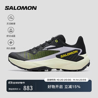 salomon 萨洛蒙 女款 户外运动舒适透气稳定支撑轻量包裹长距离越野跑鞋 GENESIS 黄绿色 474437
