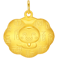 潮宏基 萌吉蛇蛇年黄金吊坠女颈饰福锁包本命年U 计价 C 单吊坠 不含链 3.55g