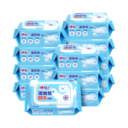 心相印 湿厕纸云熊系列80片*12包装 湿巾植萃精华随机包装