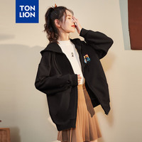 唐狮春季新款女卫衣外套连帽开衫女士上衣[帕丁顿熊联名]