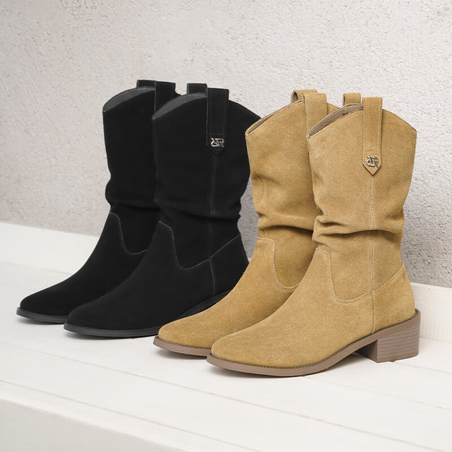 PLUS会员：RED DRAGONFLY 红蜻蜓 女中筒靴WTC44122