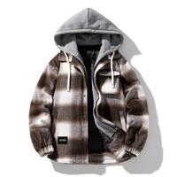 高尔普 GOLDPOOL 潮流舒适棉服秋冬款男连帽外套棉衣假两件宽松男棉袄