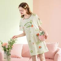 FENTENG 芬腾 亲肤舒适透气夏薄款短袖连衣裙甜美家居服睡裙