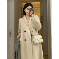 FOURDATRY 燕麦色呢子大衣女