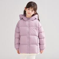 笛莎 女童25冬中大童保暖儿童厚中长款外套