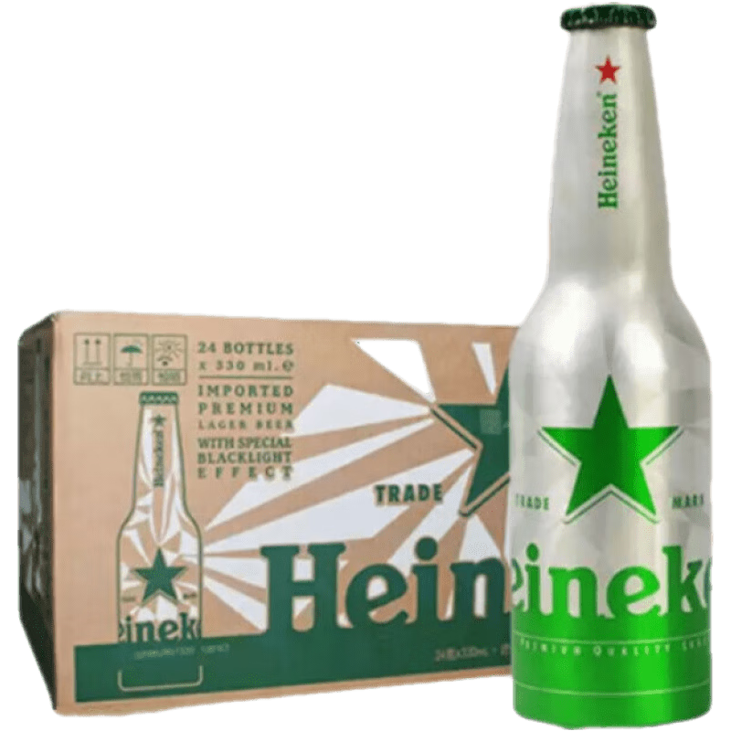  Heineken/喜力 荷兰 黄啤  330mL 24瓶 整箱装 330ml