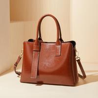 阿尔皮纳 L'ALPINA 2025复古油蜡牛皮包时尚手提包大容量托特包女包