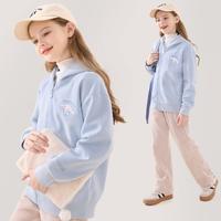 Hello Kitty 女童外套春秋季新款儿童连帽卫衣中大童休闲拉链衫