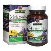 NATURE'S ANSWER 纽安思 无糖褪黑素胶囊  melatonin睡眠片失眠助眠 60粒
