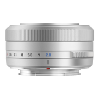 铭匠光学 27mm F2.8 标准定焦镜头 富士X卡口 银色