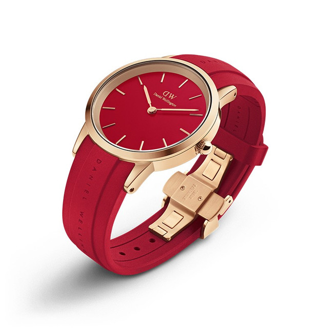 PLUS会员：Daniel Wellington 丹尼尔惠灵顿 小黑胶橡胶石英腕表 DW00100503