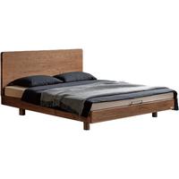 源氏木语全实木床黑胡桃木床现代简约黑标悬浮床小户型齐边床1.8m 实木悬浮床|不含床垫