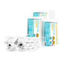 海氏海诺儿童口罩一次性医用外科6-12岁小孩秋冬保暖防尘 200只 【三种花色】儿童口罩10只*20包