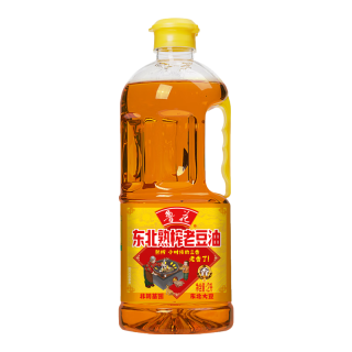 鲁花东北熟榨老豆油食用油非转基因东北大豆油粮食油家庭装 东北熟榨老豆油 2L*1瓶