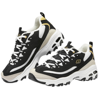 斯凯奇（Skechers）经典厚底增高加绒舒适休闲运动鞋896268 黑色/自然色 /BKNT 37