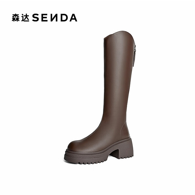 SENDA 森达 弹力靴 显瘦过膝长筒靴XEK01DG4