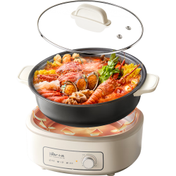 小熊 多功能 电火锅  白色4L 1500W