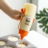 阿司倍鹭 ASVEL 手摇面糊分配器 搅拌器 烘焙瓶子 400ml 橙色