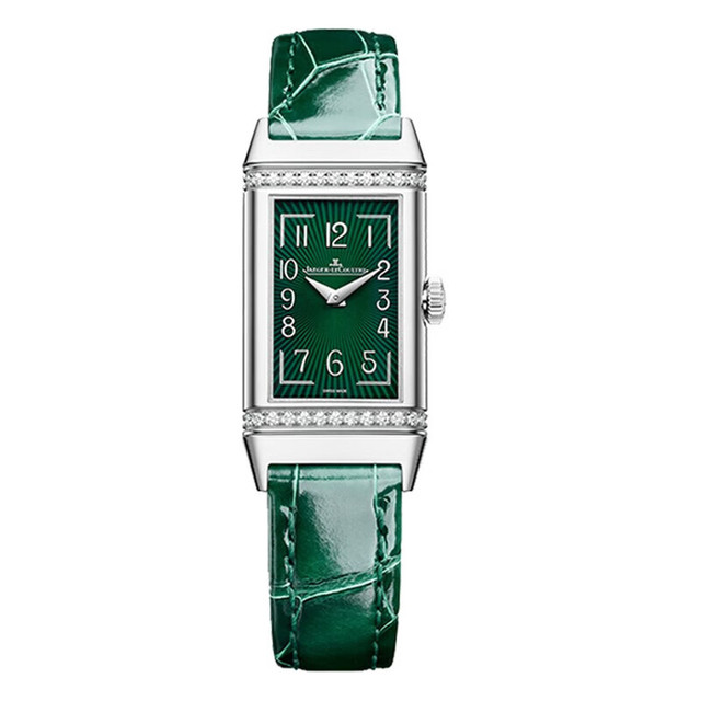 JAEGER-LECOULTRE 积家 翻转系列钻石绿色表盘手表女