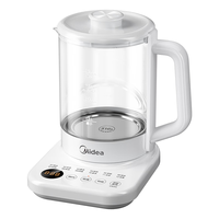 美的（Midea）养生壶家用1.5L煮茶壶烧水壶电热水壶全自动316不锈钢智能保温防干烧预约花茶壶YS15PY2-316