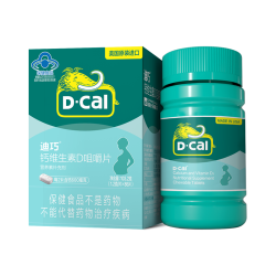 迪巧 成人维生素D3K2碳酸钙咀嚼片 86片*2盒装