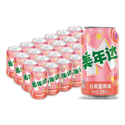 百事 白凤蜜桃味汽水碳酸饮料330ml*24听