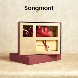Songmont山下有松蛇年生肖礼盒百纳系列设计师 手拿包+烦尽牌 椿花红 