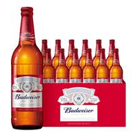 Budweiser/百威 经典大红瓶 美式拉格啤酒  瓶装 600ml 12瓶