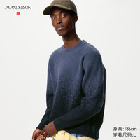 优衣库 合作款男装女装舒芙蕾圆领针织衫长袖毛衣毛衫25秋冬479840 68 深蓝色 4XL