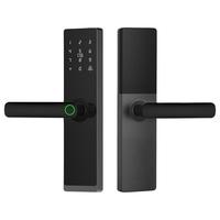 木门指纹锁把手单舌智能锁办公室卧室室内门密码锁房门电子锁