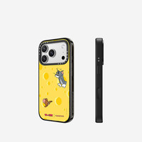CASETIFY 猫和老鼠x CASETiFY 联名 狂热奶酪 适用于17/16/15 Air/Pro/Max 苹果手机壳 透明黑框Magsafe iPhone 17