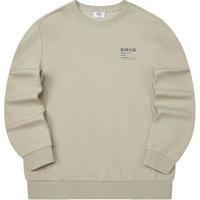 鸿星尔克卫衣男秋季圆领长袖套头衫运动透气加厚保暖舒适休闲打底上衣 雾卡绿 L