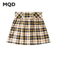 MQD 马骑顿 梭织半裙 浅卡其格 140