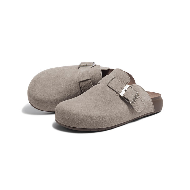 骆驼 休闲复古包头款勃肯鞋   L26S700001  灰色