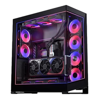 追风者NV7全视景全塔无立柱海景房机箱(可置换I/O独立电源仓/支持3面360水冷/5090/ARGB双通道灯控 NV7黑+ARGB灯带+竖装支架(套装)